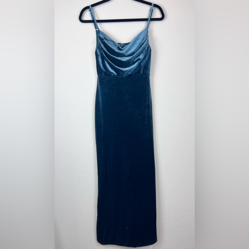 Reverly Skye Velvet Emerald Bridesmaid Dress Sz 0
